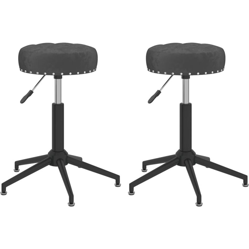 

Sillas de comedor giratorias 2 unidades terciopelo negro