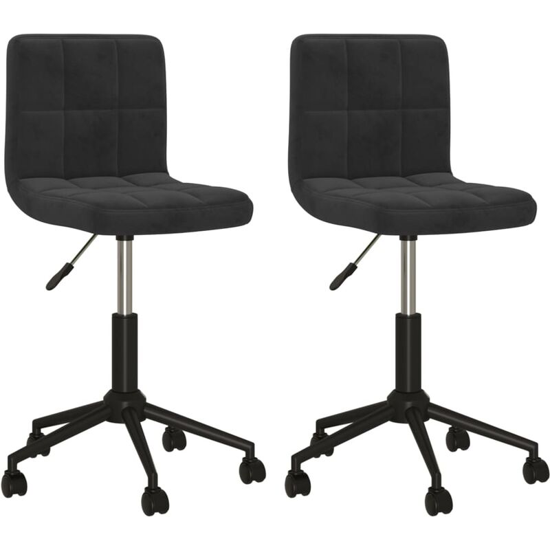 

Sillas de comedor giratorias 2 unidades terciopelo negro