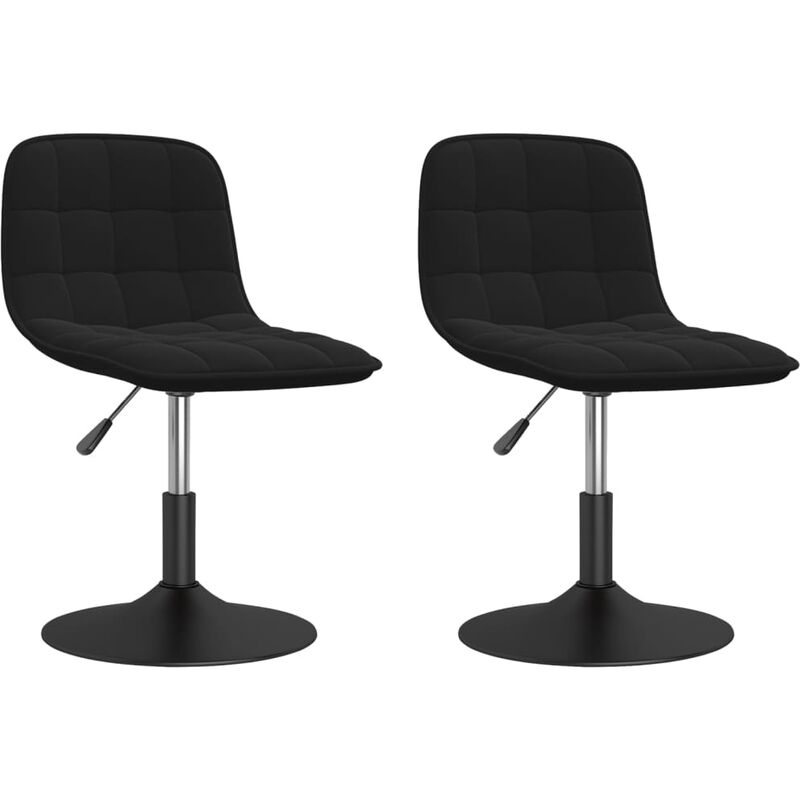 

Sillas de comedor giratorias 2 unidades terciopelo negro