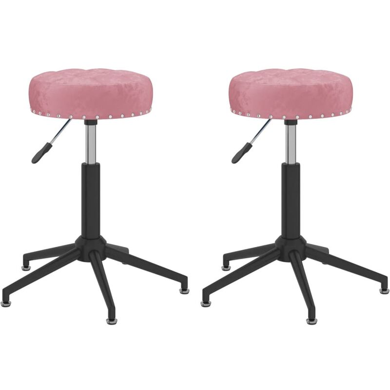 

Sillas de comedor giratorias 2 unidades terciopelo rosa
