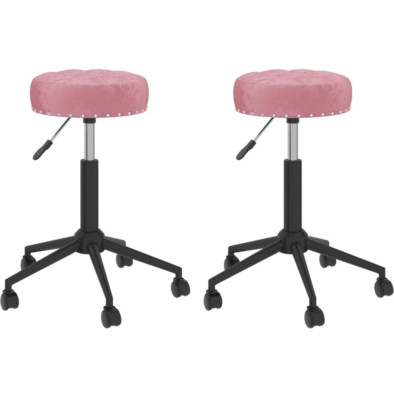

Sillas de comedor giratorias 2 unidades terciopelo rosa