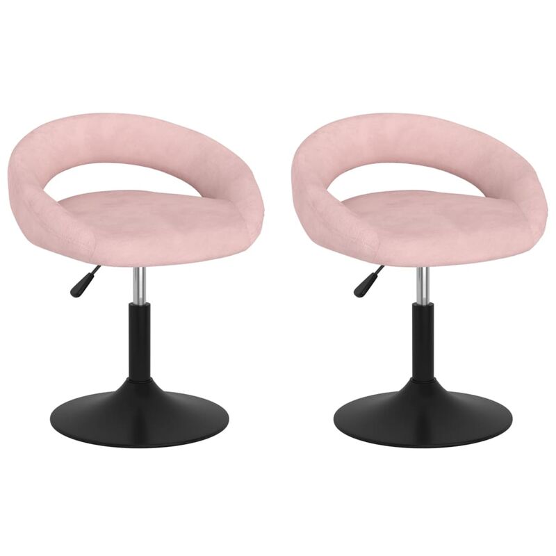 

Sillas de comedor giratorias 2 unidades terciopelo rosa