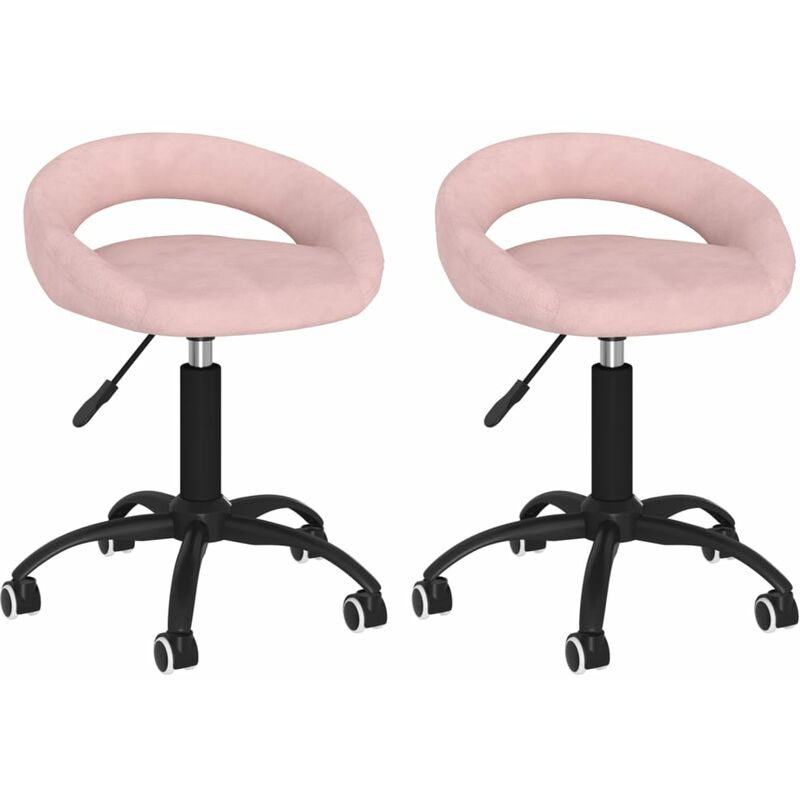 

Sillas de comedor giratorias 2 unidades terciopelo rosa