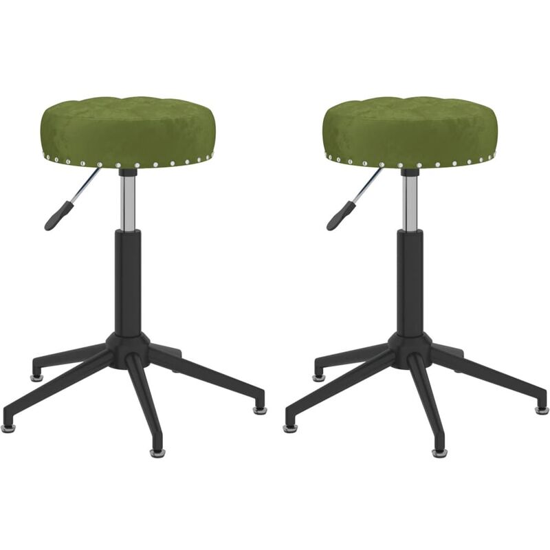 

Sillas de comedor giratorias 2 unidades terciopelo verde claro