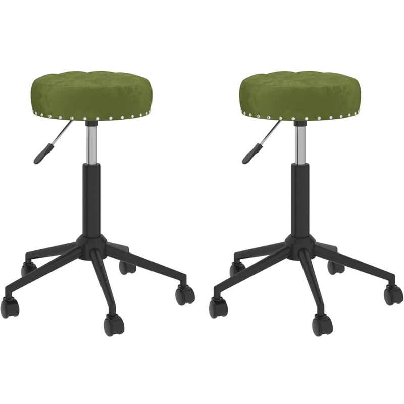 

Sillas de comedor giratorias 2 unidades terciopelo verde claro