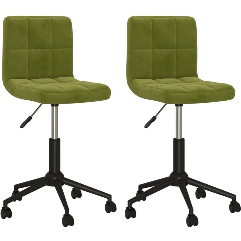 

Sillas de comedor giratorias 2 unidades terciopelo verde claro