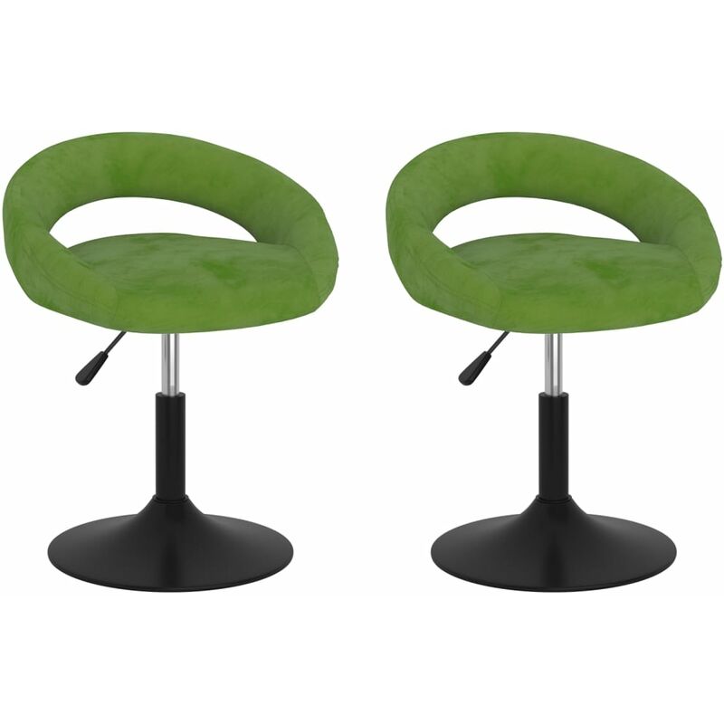 

Sillas de comedor giratorias 2 unidades terciopelo verde claro