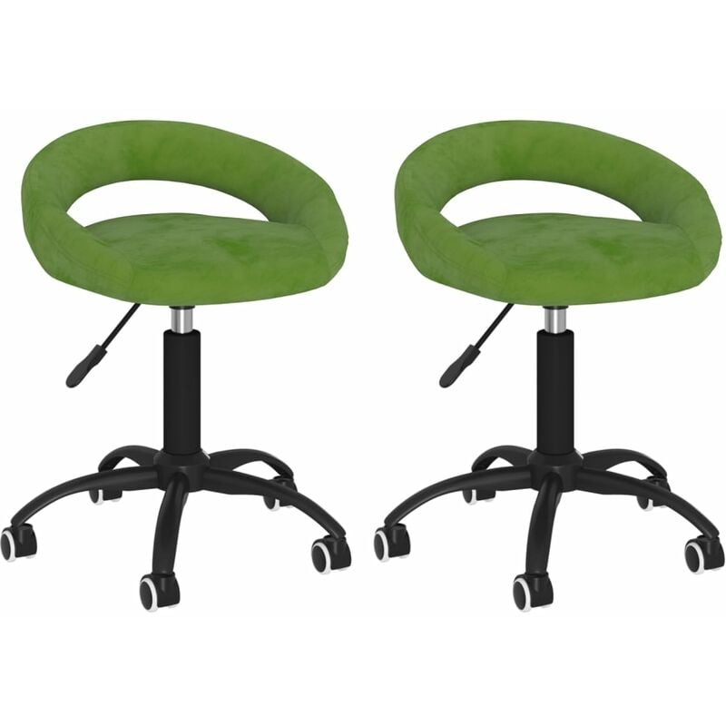 

Sillas de comedor giratorias 2 unidades terciopelo verde claro