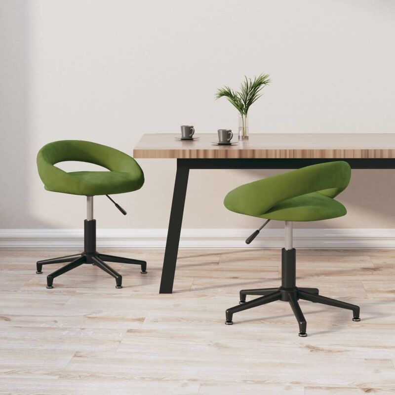 

Sillas de comedor giratorias 2 unidades terciopelo verde claro