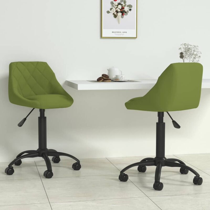 

Sillas de comedor giratorias 2 unidades terciopelo verde claro