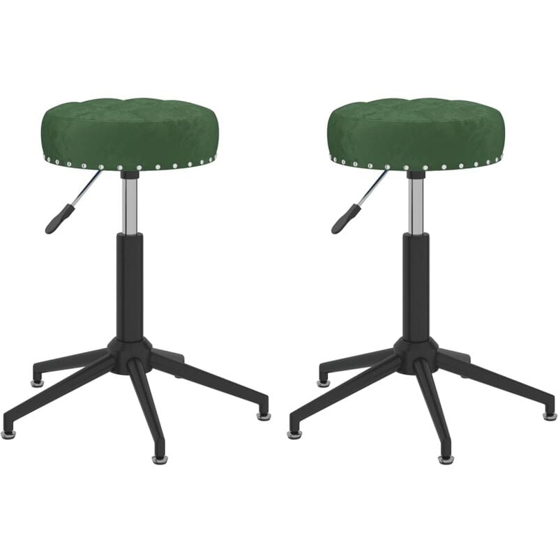 

Sillas de comedor giratorias 2 unidades terciopelo verde oscuro