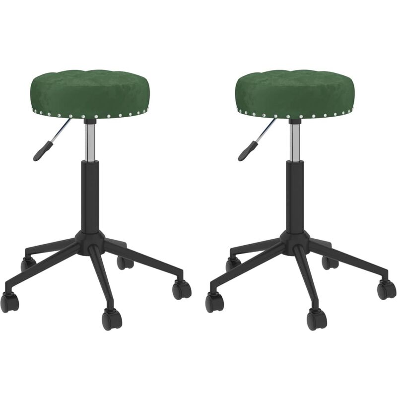 

Sillas de comedor giratorias 2 unidades terciopelo verde oscuro