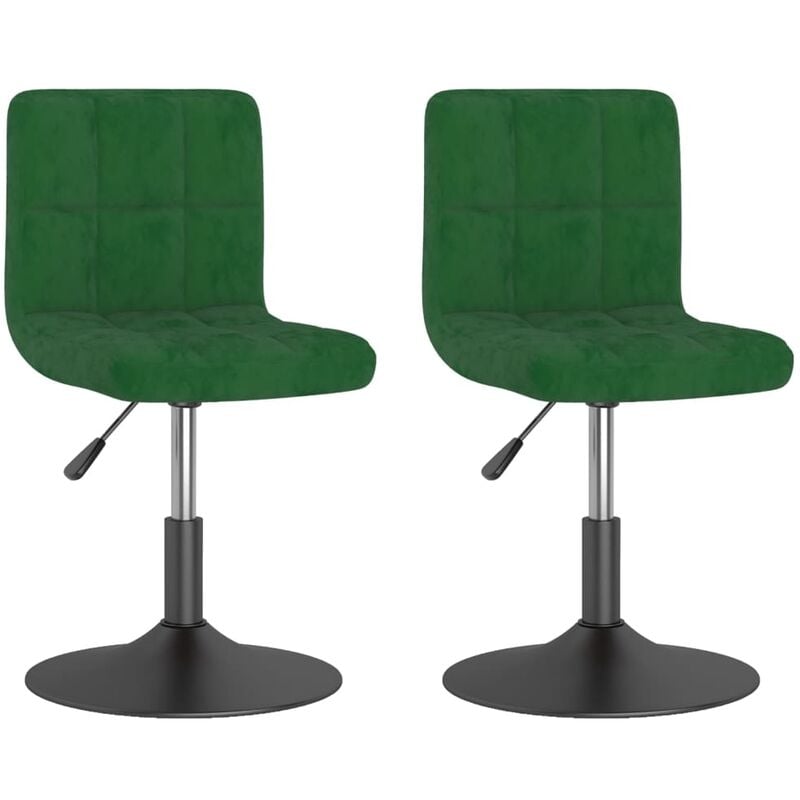 

Sillas de comedor giratorias 2 unidades terciopelo verde oscuro