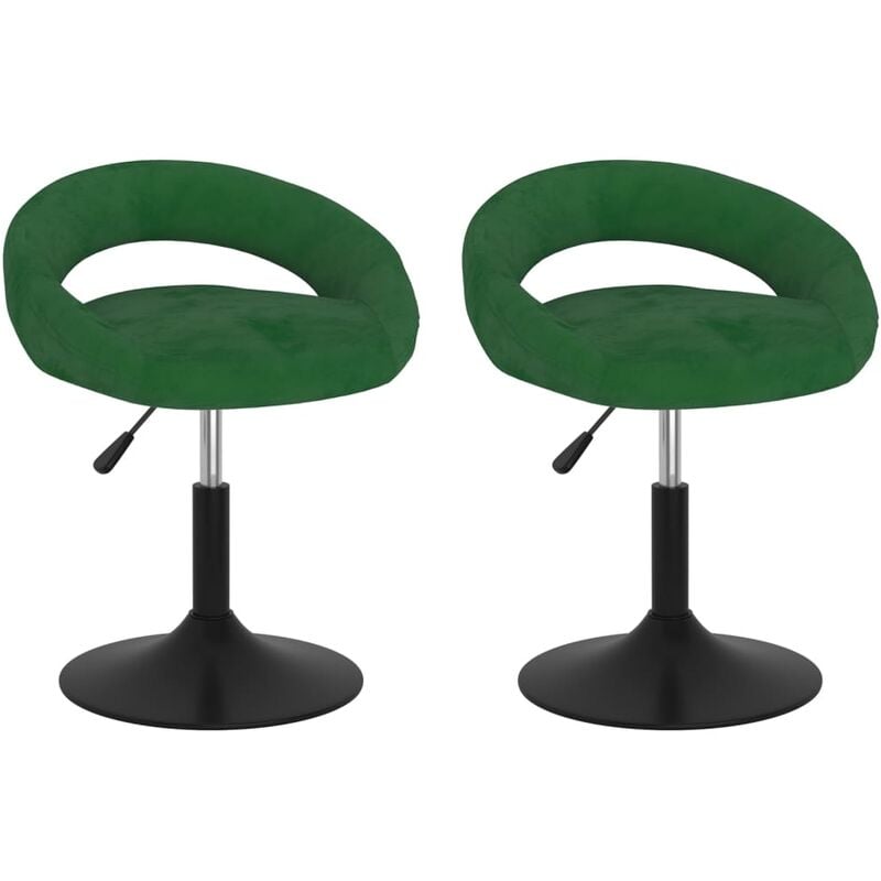 

Sillas de comedor giratorias 2 unidades terciopelo verde oscuro