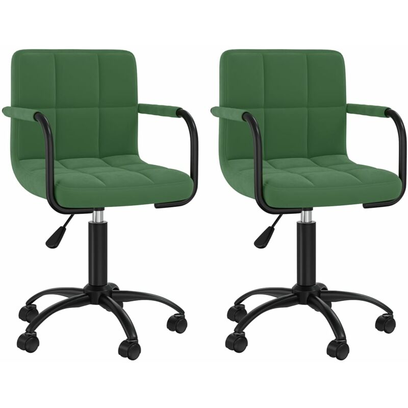 

Sillas de comedor giratorias 2 unidades terciopelo verde oscuro