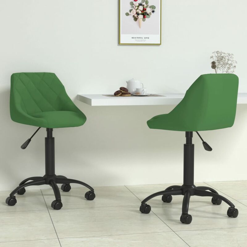 

Sillas de comedor giratorias 2 unidades terciopelo verde oscuro