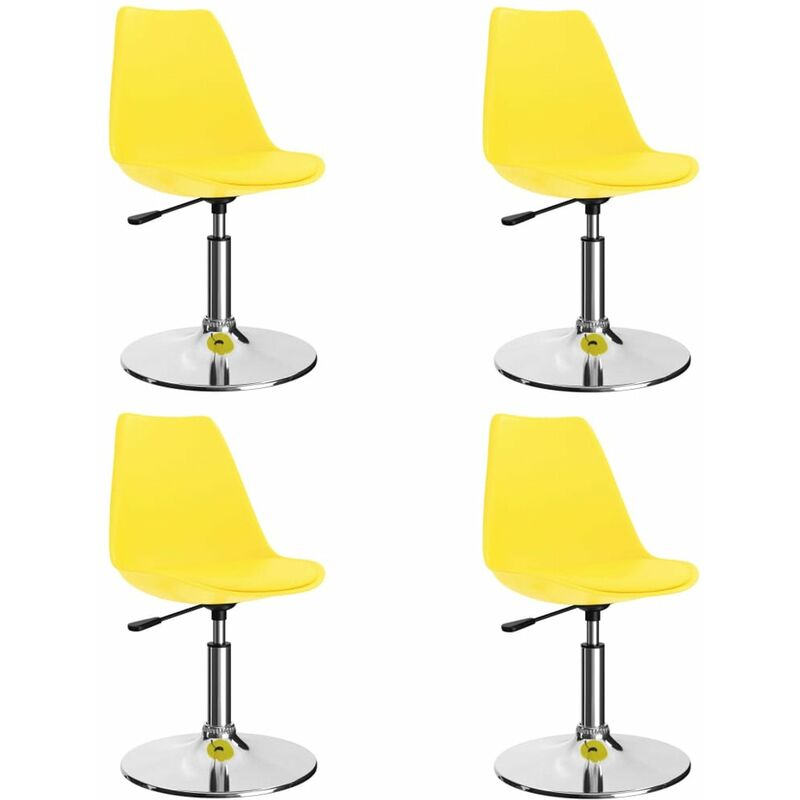 

Happyshopping - Sillas de comedor giratorias 4 uds cuero sintetico amarillo