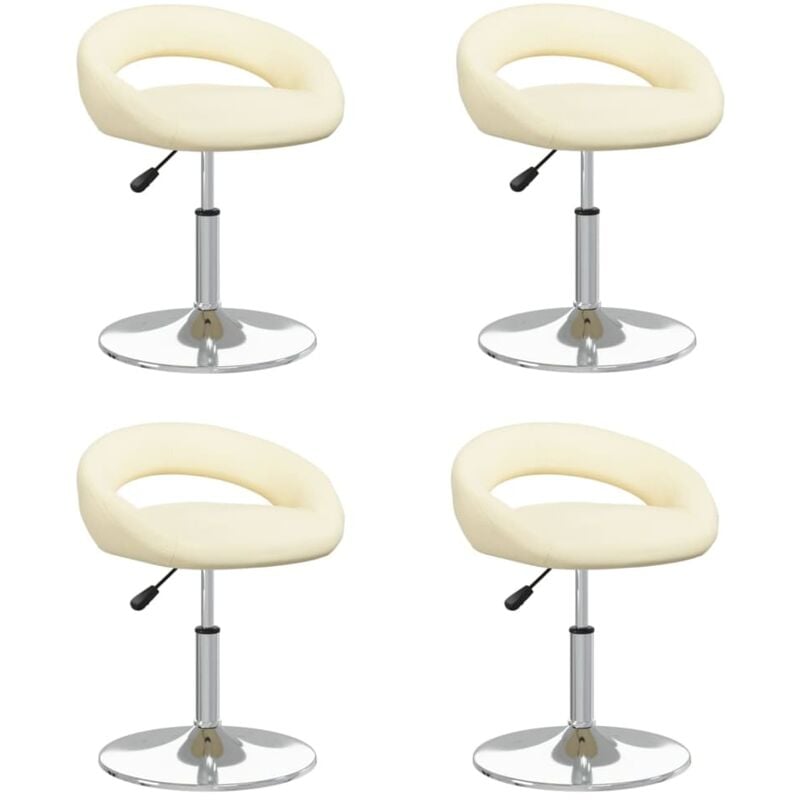 

Sillas de comedor giratorias 4 uds cuero sintético color crema