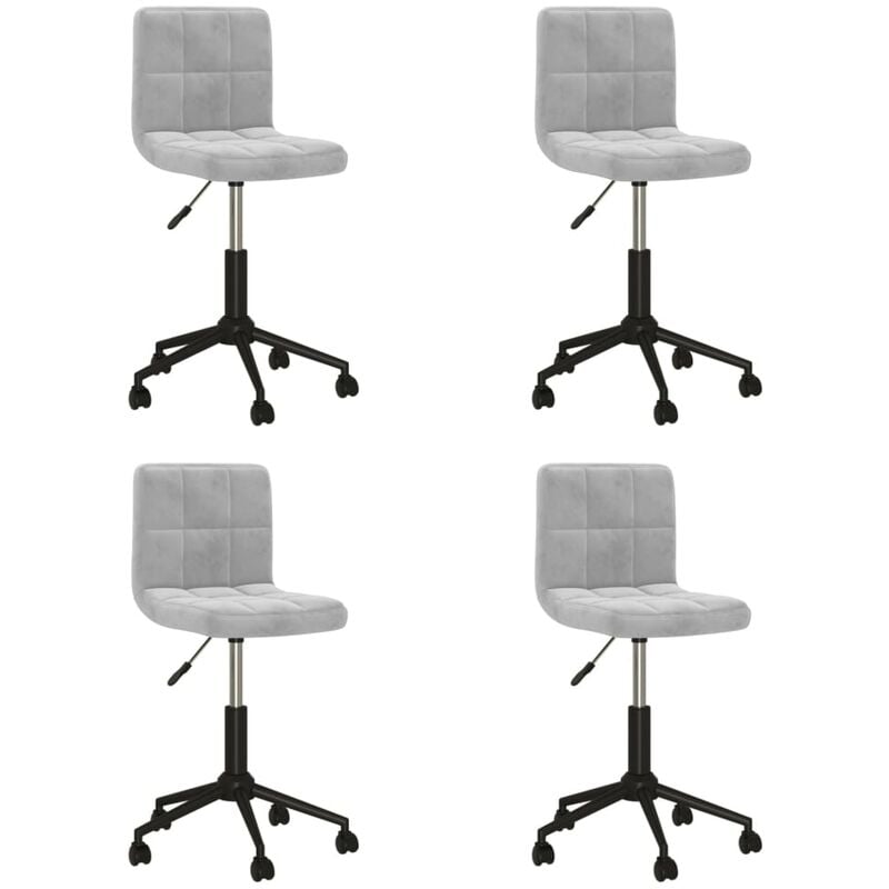 

Sillas de comedor giratorias 4 uds de terciopelo gris claro