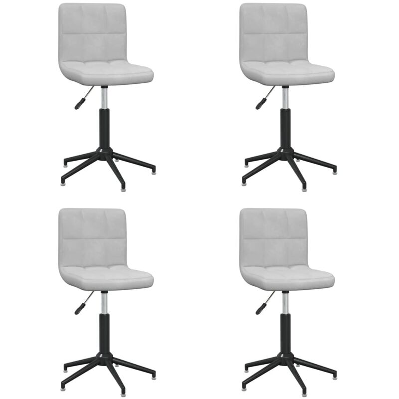

Sillas de comedor giratorias 4 uds de terciopelo gris claro