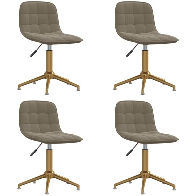 

Sillas de comedor giratorias 4 uds de terciopelo gris claro
