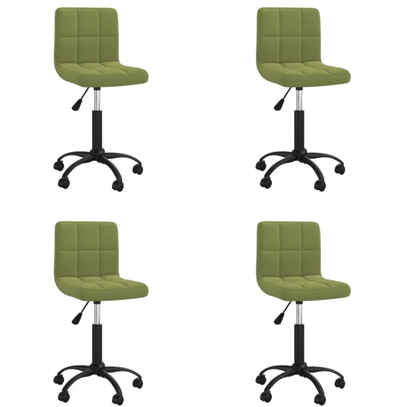 

Sillas de comedor giratorias 4 uds de terciopelo verde claro
