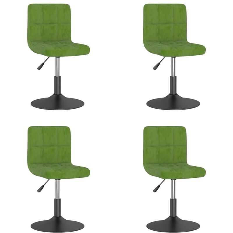 

Sillas de comedor giratorias 4 uds de terciopelo verde claro