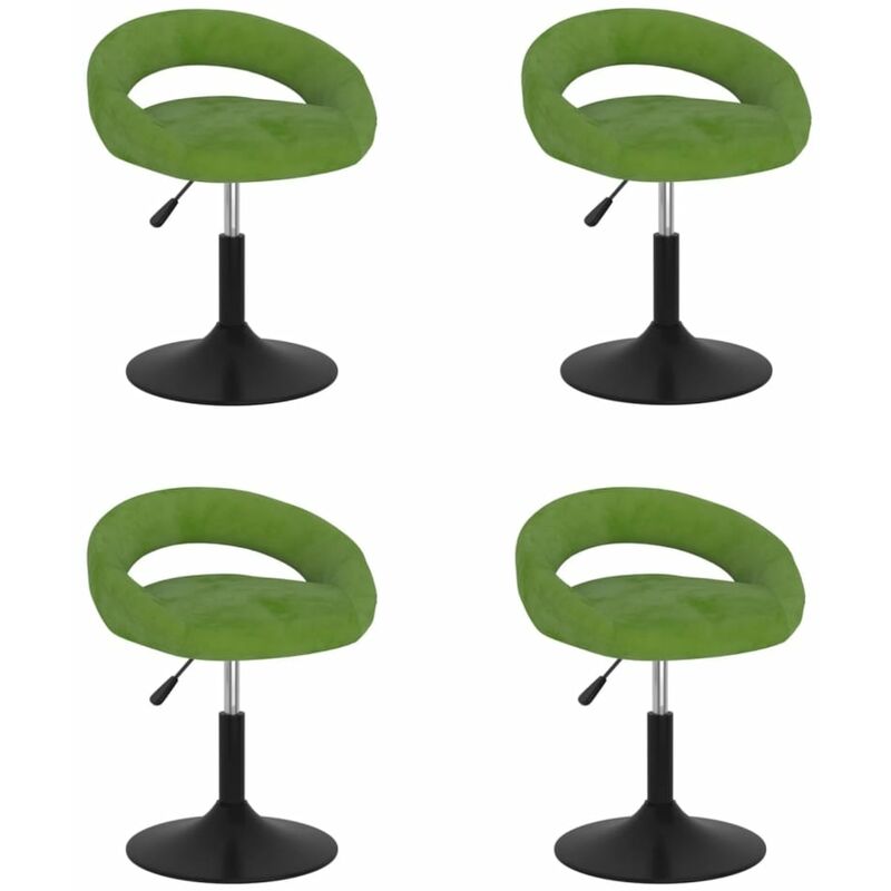 

Sillas de comedor giratorias 4 uds de terciopelo verde claro