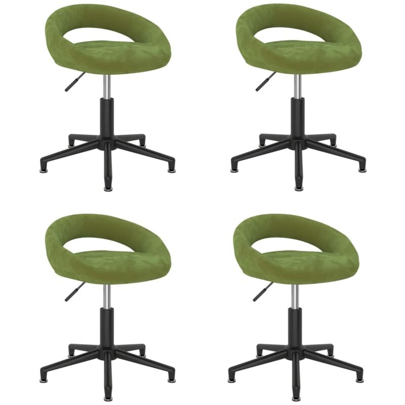 

Sillas de comedor giratorias 4 uds de terciopelo verde claro