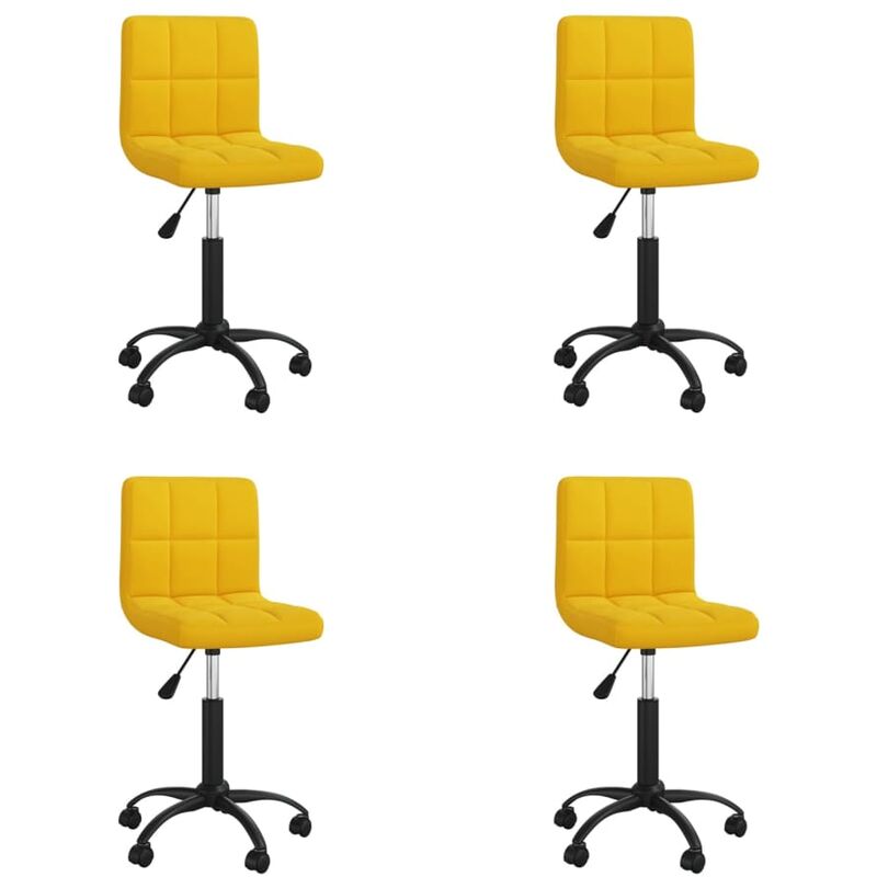 

Sillas de comedor giratorias 4 uds terciopelo amarillo mostaza