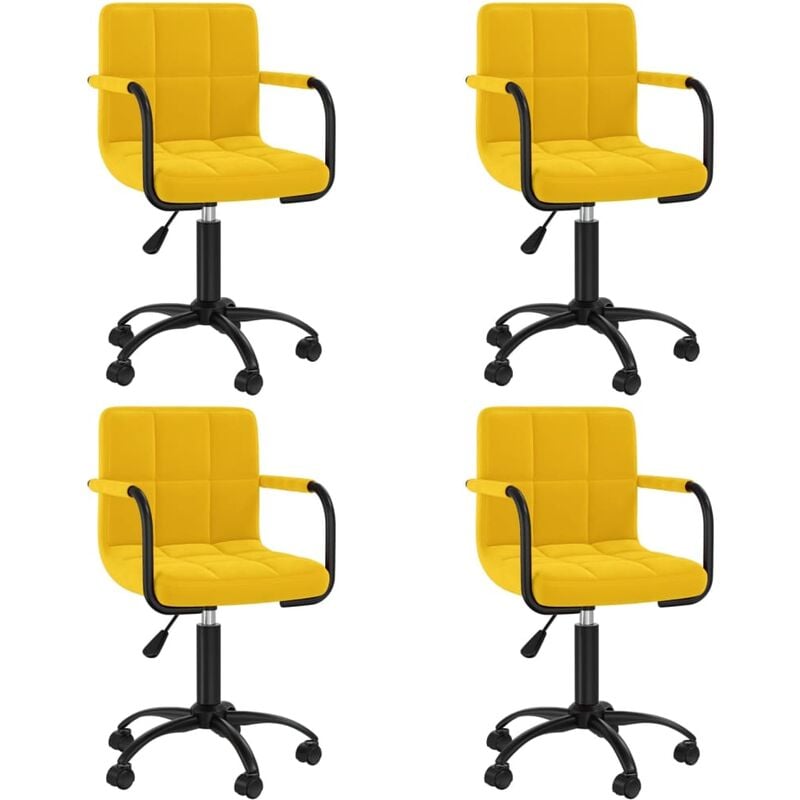 

Sillas de comedor giratorias 4 uds terciopelo amarillo mostaza