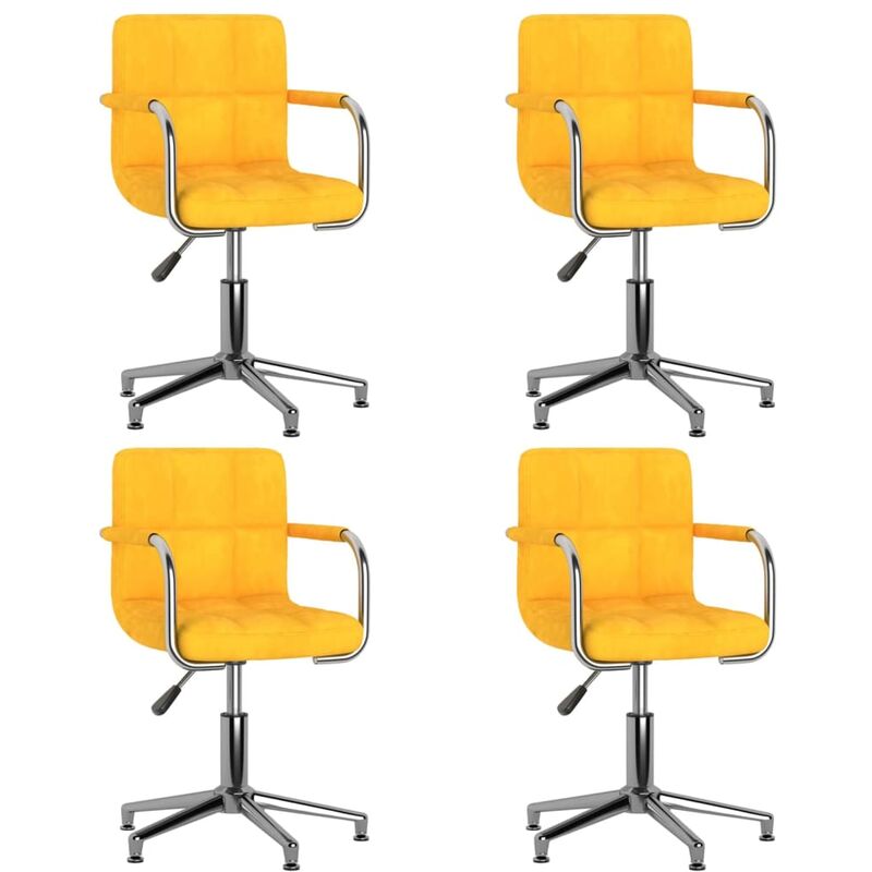 

Sillas de comedor giratorias 4 uds terciopelo amarillo mostaza