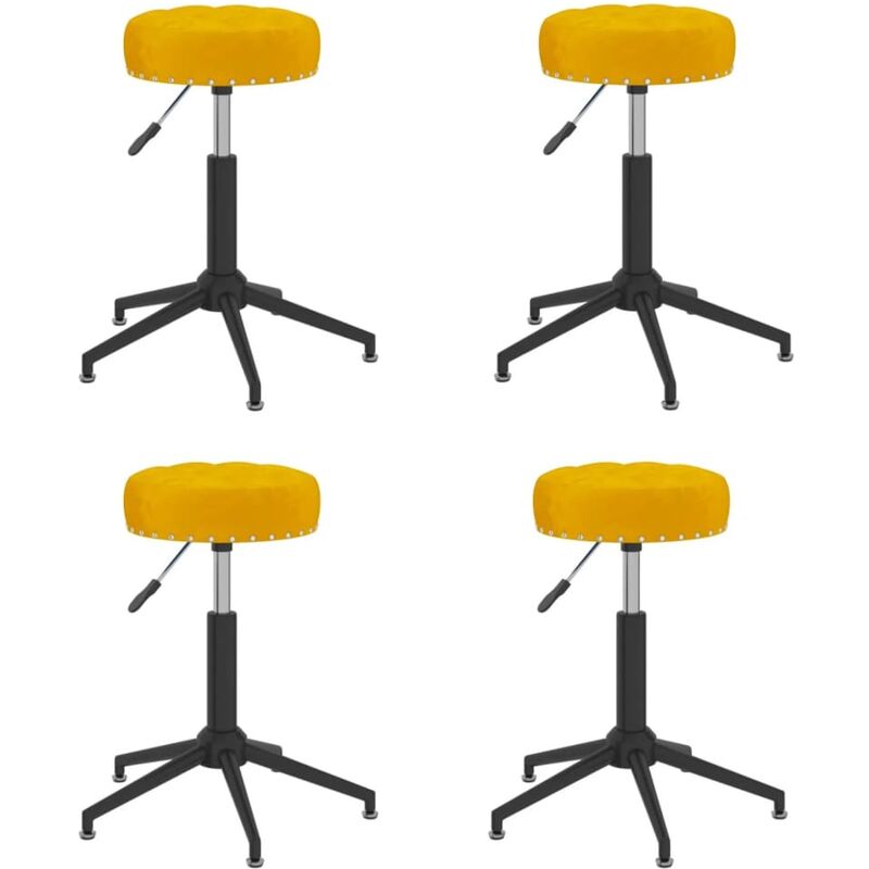 

Sillas de comedor giratorias 4 uds terciopelo amarillo mostaza