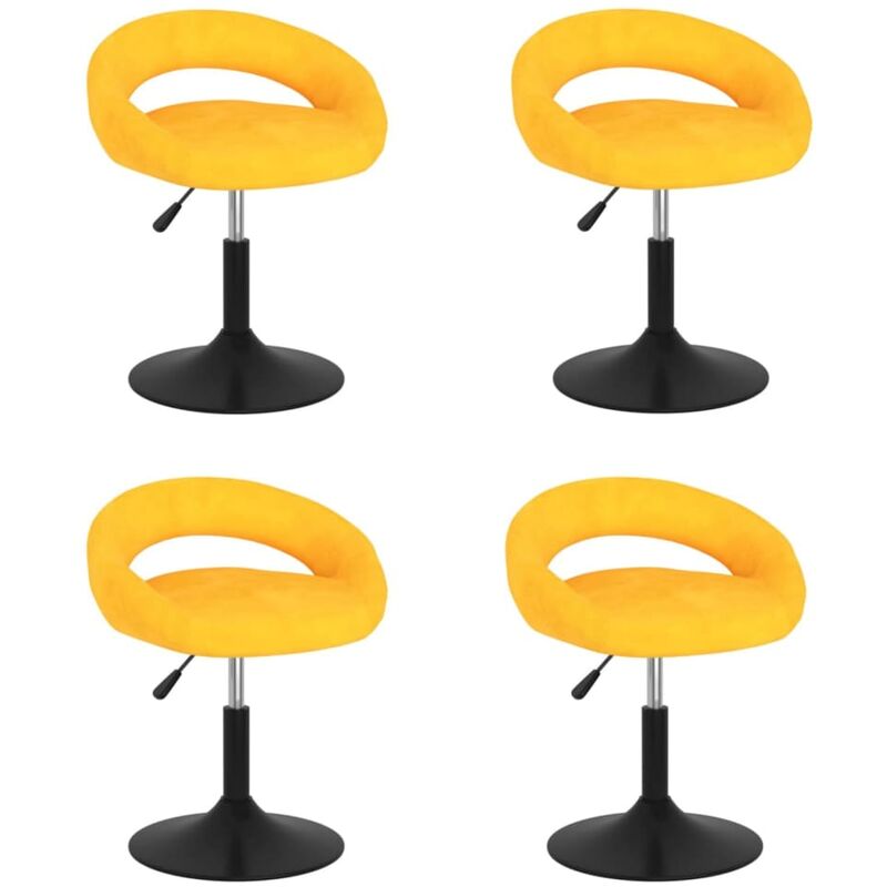 

Sillas de comedor giratorias 4 uds terciopelo amarillo mostaza