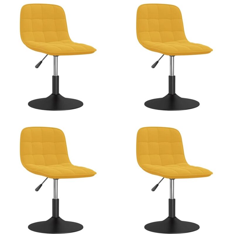 

Sillas de comedor giratorias 4 uds terciopelo amarillo mostaza
