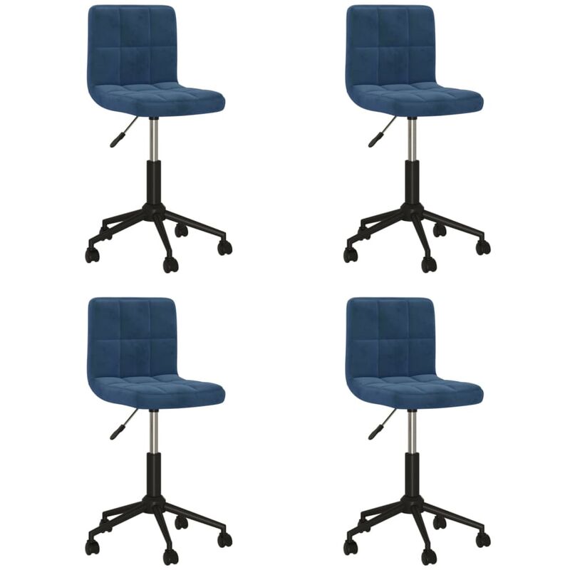 

Sillas de comedor giratorias 4 uds terciopelo azul