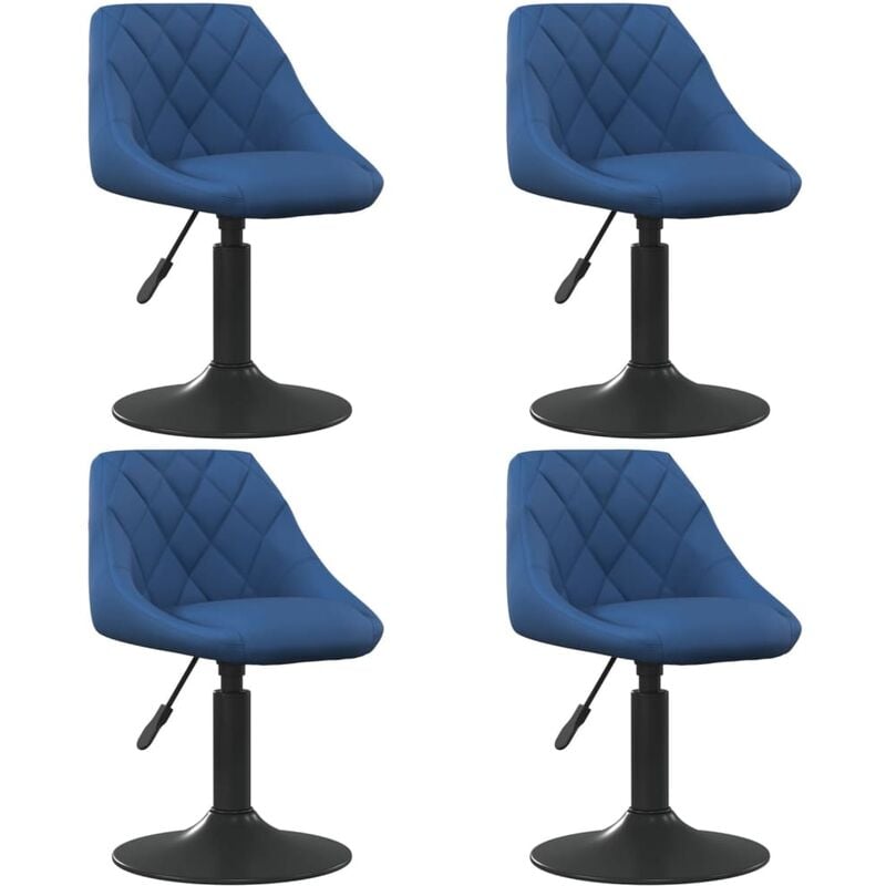 

Sillas de comedor giratorias 4 uds terciopelo azul