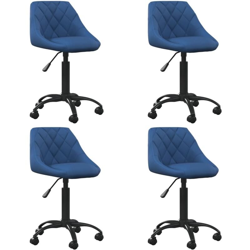 

Sillas de comedor giratorias 4 uds terciopelo azul