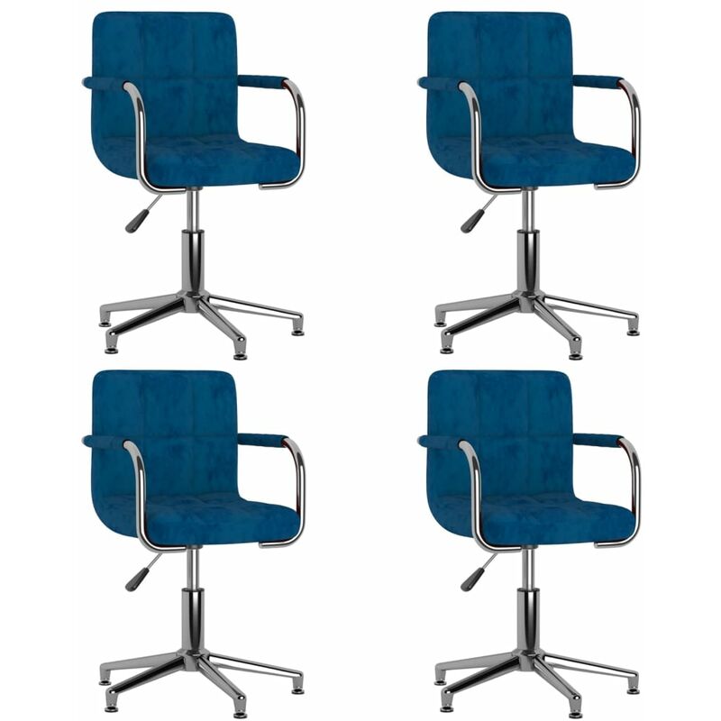 

Sillas de comedor giratorias 4 uds terciopelo azul