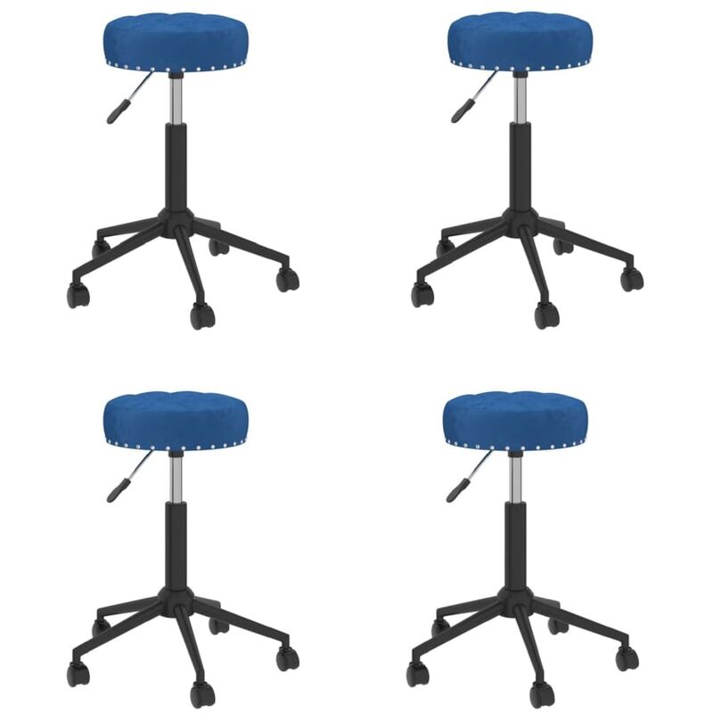 

Sillas de comedor giratorias 4 uds terciopelo azul