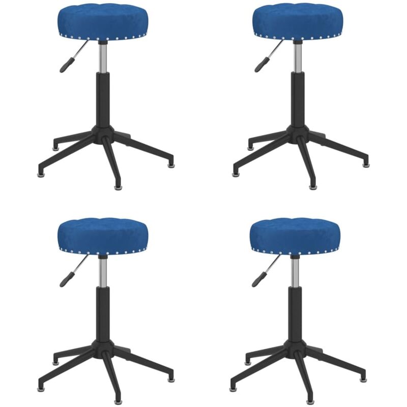 

Sillas de comedor giratorias 4 uds terciopelo azul