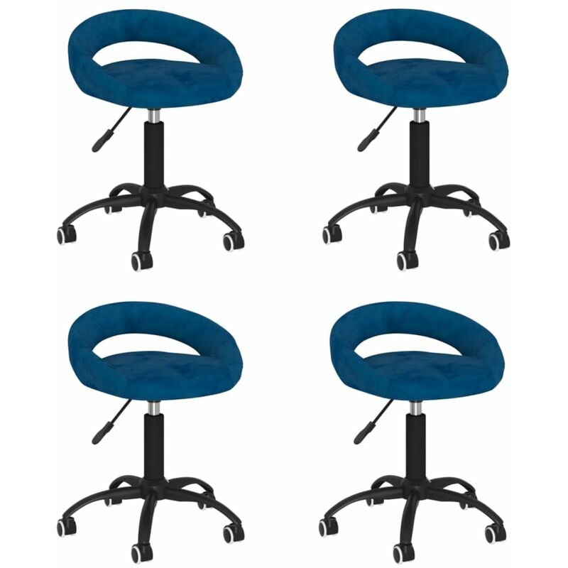 

Sillas de comedor giratorias 4 uds terciopelo azul