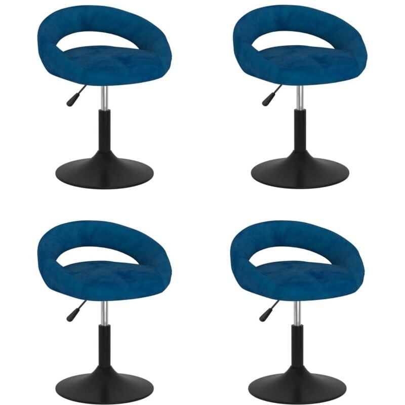 

Sillas de comedor giratorias 4 uds terciopelo azul