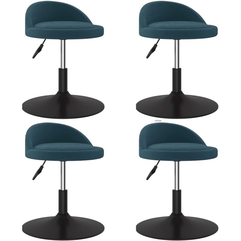 

Sillas de comedor giratorias 4 uds terciopelo azul