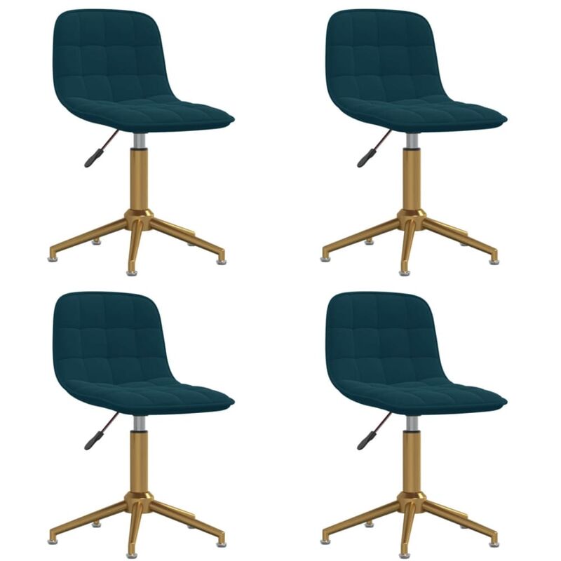 

Sillas de comedor giratorias 4 uds terciopelo azul