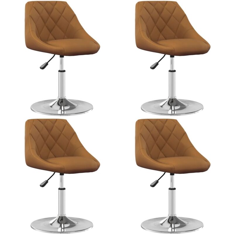 

Sillas de comedor giratorias 4 uds terciopelo marrón
