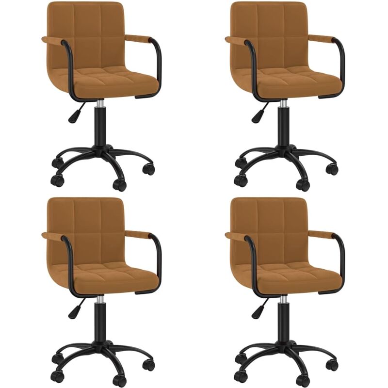 

Sillas de comedor giratorias 4 uds terciopelo marrón