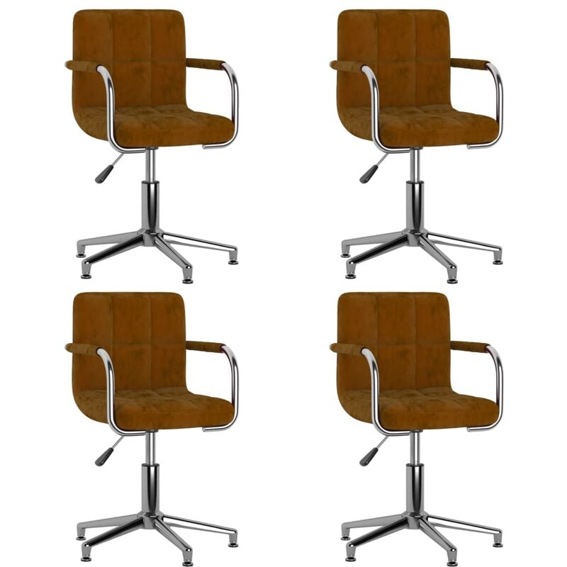 

Sillas de comedor giratorias 4 uds terciopelo marrón