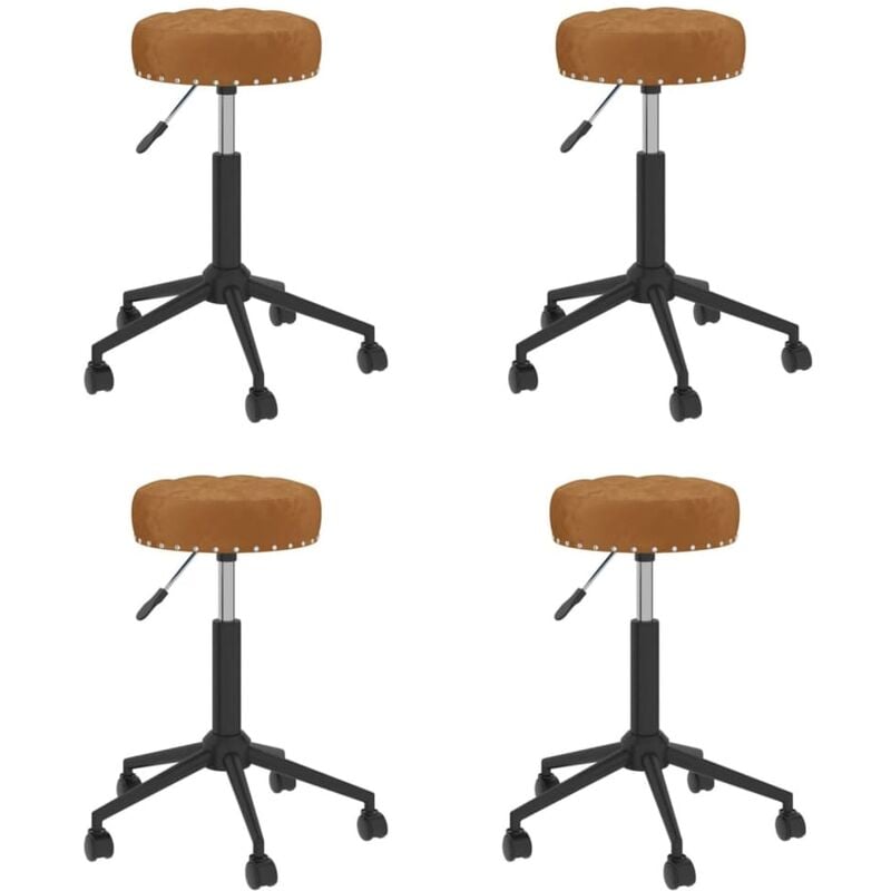 

Sillas de comedor giratorias 4 uds terciopelo marrón