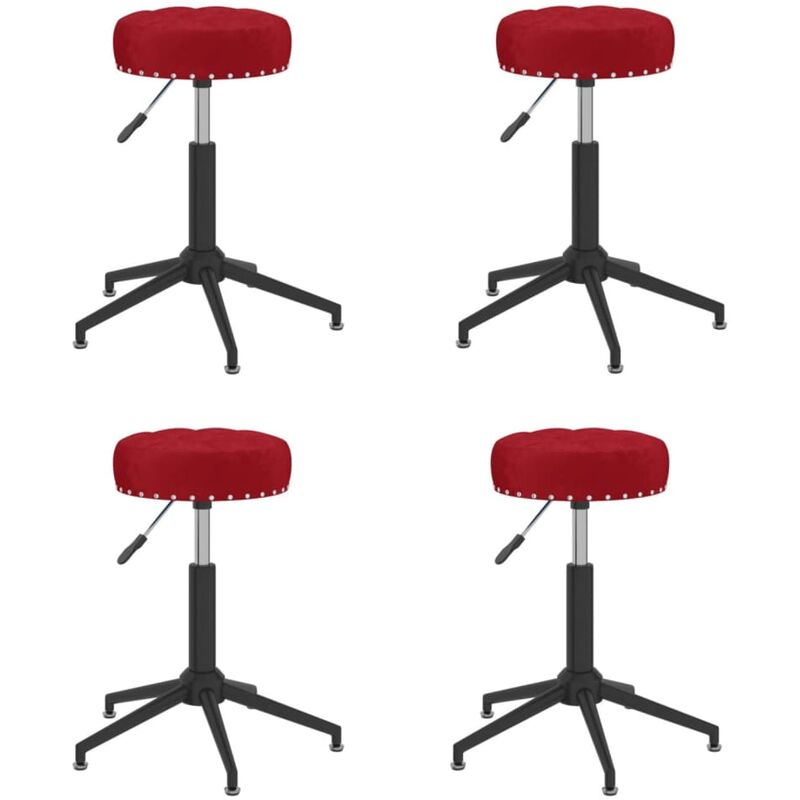 

Sillas de comedor giratorias 4 uds terciopelo rojo vino tinto